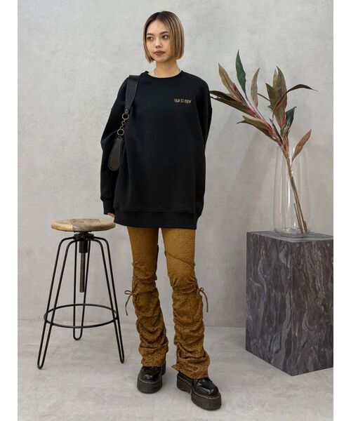 EVRIS（エヴリス）の「レースギャザーフレアレギンス（その他パンツ・レディース・ホワイト/ブラック/ブラウン・FREE）」の13枚目の写真