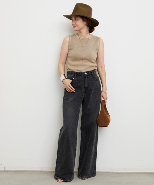 Deuxieme Classe（ドゥーズィエムクラス）の「*Vintage ノースリーブ Tシャツ（Tシャツ/カットソー・レディース・ブラック系その他/タン/ベージュ・FREE）」の10枚目の写真