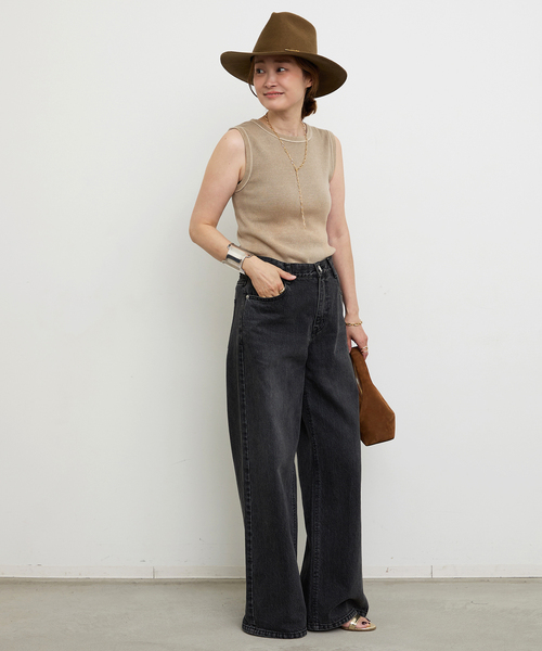 Deuxieme Classe（ドゥーズィエムクラス）の「*Vintage ノースリーブ Tシャツ（Tシャツ/カットソー・レディース・ブラック系その他/タン/ベージュ・FREE）」の12枚目の写真