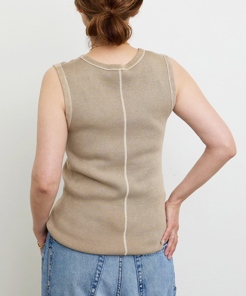 Deuxieme Classe（ドゥーズィエムクラス）の「*Vintage ノースリーブ Tシャツ（Tシャツ/カットソー・レディース・ブラック系その他/タン/ベージュ・FREE）」の16枚目の写真