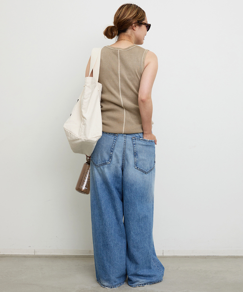 Deuxieme Classe（ドゥーズィエムクラス）の「*Vintage ノースリーブ Tシャツ（Tシャツ/カットソー・レディース・ブラック系その他/タン/ベージュ・FREE）」の19枚目の写真