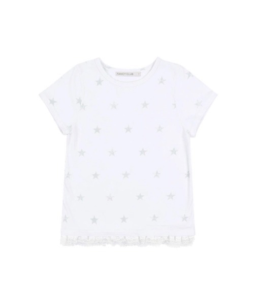 tシャツ 「FANCY CLUB」Lace Star Layered Tee レディース FANCY CLUB】Lace Star Layered Tee（Tシャツ/カットソー