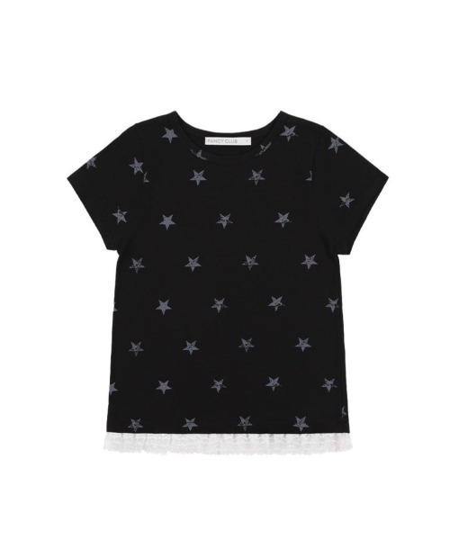 [FANCY CLUB] Tシャツ 半袖 LACE STAR LAYERD TEE (3color) FANCY CLUB】Lace Star Layered Tee（Tシャツ/カットソー
