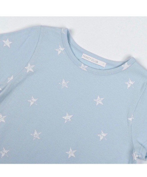 ★FANCYCLUB★LACE STAR LAYERED TEE (SKY BLUE) ★正規品/人気 FANCY CLUB】Lace Star Layered Tee（Tシャツ/カットソー