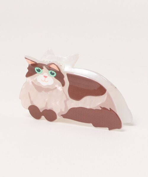 Fun & Daily（ファンアンドデイリー）の「F&D : キャットアクリルヘアクリップ（バレッタ/ヘアクリップ・レディース・ブラウン/ベージュ/グレー/ブラック・FREE）」の4枚目の写真