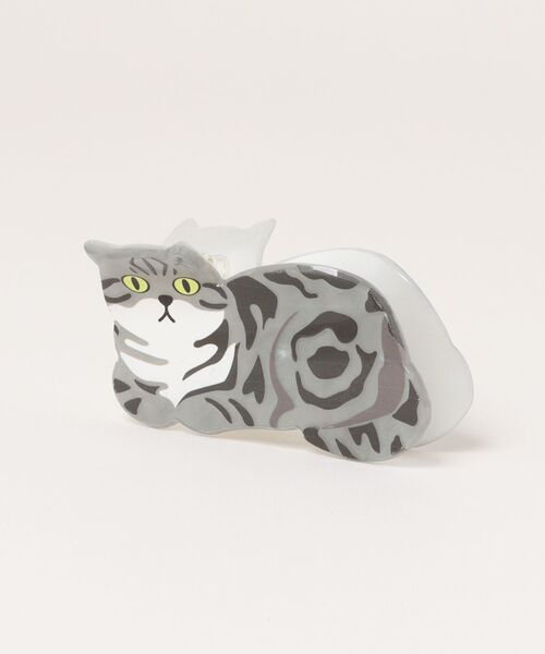 Fun & Daily（ファンアンドデイリー）の「F&D : キャットアクリルヘアクリップ（バレッタ/ヘアクリップ・レディース・ブラウン/ベージュ/グレー/ブラック・FREE）」の3枚目の写真