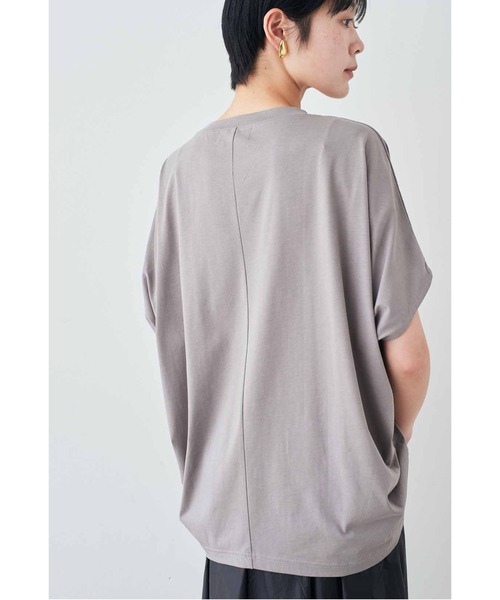 MEDE19F(メデジュウキュウ)の「MEDE19F 接触冷感ドルマンスリーブ カットソートップス(Tシャツ/カットソー・レディース・グレイッシュベージュ/オフホワイト/チャコールグレー・L/M)」の7枚目の写真