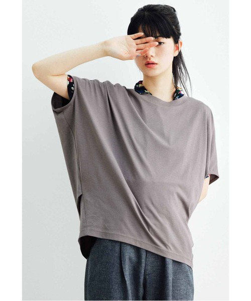 MEDE19F(メデジュウキュウ)の「MEDE19F 接触冷感ドルマンスリーブ カットソートップス(Tシャツ/カットソー・レディース・グレイッシュベージュ/オフホワイト/チャコールグレー・L/M)」の12枚目の写真