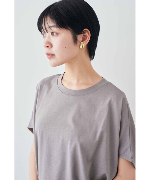 MEDE19F(メデジュウキュウ)の「MEDE19F 接触冷感ドルマンスリーブ カットソートップス(Tシャツ/カットソー・レディース・グレイッシュベージュ/オフホワイト/チャコールグレー・L/M)」の16枚目の写真