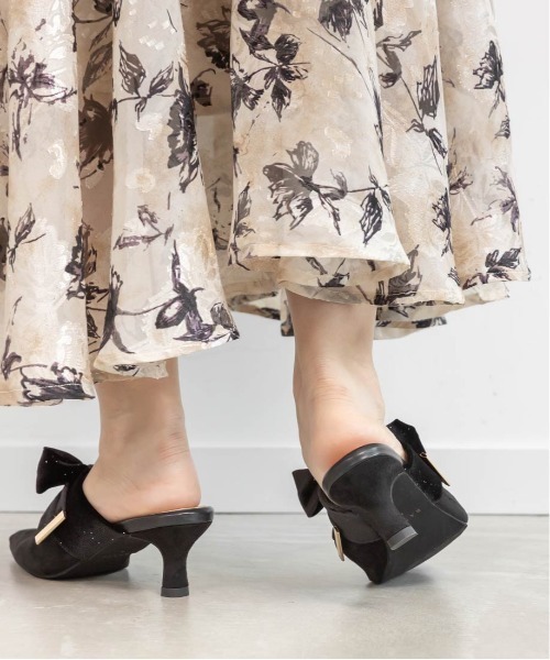 ビッグベロアリボンミュールパンプス（パンプス）｜RANDA（ランダ）の