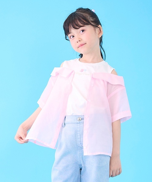 mezzo piano(メゾピアノ)の「シアードッキングシャツ(シャツ/ブラウス・キッズ・ピンク・130cm/120cm/140cm)」の21枚目の写真