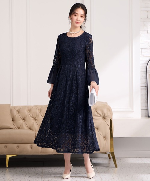 DRESS PLUS（ドレスプラス）の「総レースが大人上品なドレスワンピース（ドレス・レディース・ネイビー/スモークピンク/ブルーグレー/ブラック/グレー・S/M/L/XL/XXL）」の19枚目の写真