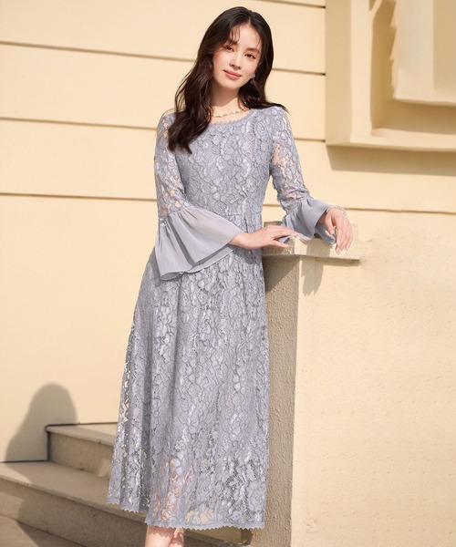 DRESS PLUS（ドレスプラス）の「総レースが大人上品なドレスワンピース（ドレス・レディース・ネイビー/スモークピンク/ブルーグレー/ブラック/グレー・S/M/L/XL/XXL）」の22枚目の写真