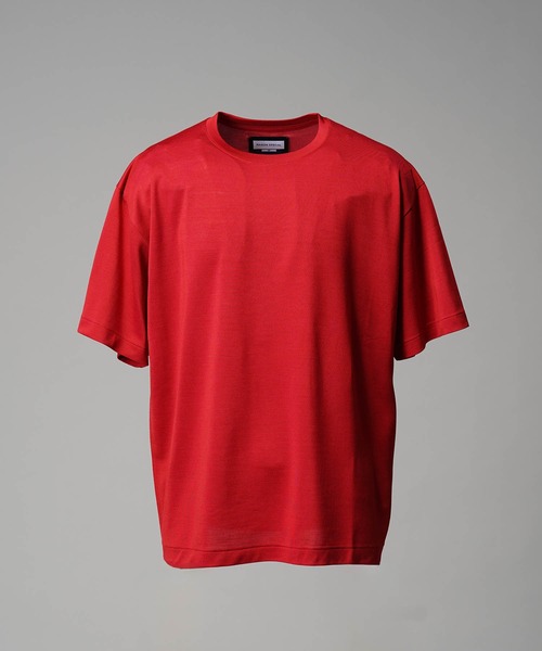 MAISON SPECIAL(メゾンスペシャル)の「《UNISEX》Prime-Over Wool Mix Plating Boxy Crew Neck T-shirt/プライムオーバーウールミックスプレーティングボクシークルーネックTシャツ【MAISON SPECIAL/メゾンスペシャル】(Tシャツ/カットソー・メンズ・レッド/オフホワイト/ブラック・2/1)」の12枚目の写真