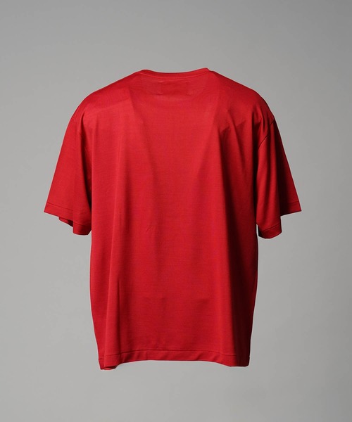 MAISON SPECIAL(メゾンスペシャル)の「《UNISEX》Prime-Over Wool Mix Plating Boxy Crew Neck T-shirt/プライムオーバーウールミックスプレーティングボクシークルーネックTシャツ【MAISON SPECIAL/メゾンスペシャル】(Tシャツ/カットソー・メンズ・レッド/オフホワイト/ブラック・2/1)」の14枚目の写真