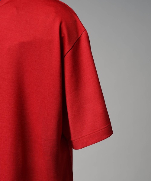 MAISON SPECIAL(メゾンスペシャル)の「《UNISEX》Prime-Over Wool Mix Plating Boxy Crew Neck T-shirt/プライムオーバーウールミックスプレーティングボクシークルーネックTシャツ【MAISON SPECIAL/メゾンスペシャル】(Tシャツ/カットソー・メンズ・レッド/オフホワイト/ブラック・2/1)」の16枚目の写真