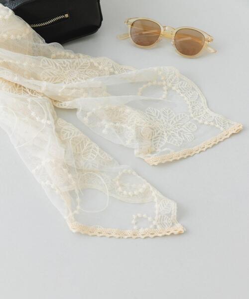 RODE SKO（ロデスコ）の「シアーレーススカーフ（バンダナ/スカーフ・レディース・オフホワイト・ONE）」の10枚目の写真