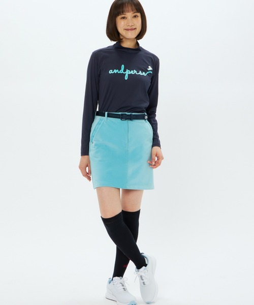 and per se（アンパスィ）の「ウインドシャッターコーデュロイスカート（レディース）（スカート・レディース・ネイビー/スカイブルー/グレー・M/L）」の2枚目の写真