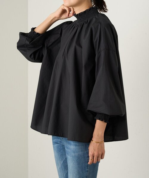 BEARDSLEY（ビアズリー）の「シャーリングハイネックシャツ（シャツ/ブラウス・レディース・グレー/ブラック・FREE）」の16枚目の写真