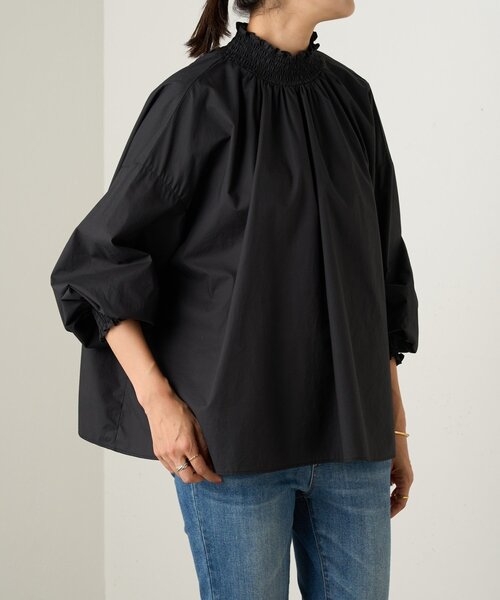 BEARDSLEY（ビアズリー）の「シャーリングハイネックシャツ（シャツ/ブラウス・レディース・グレー/ブラック・FREE）」の19枚目の写真