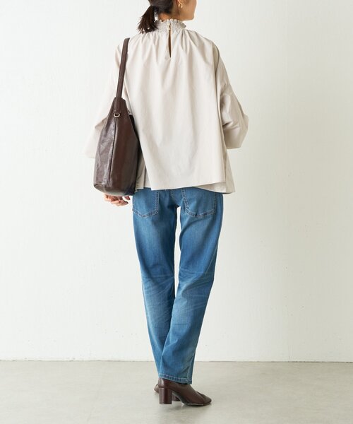 セール】シャーリングハイネックシャツ（シャツ/ブラウス）｜BEARDSLEY