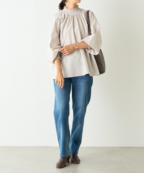 beardsley ビアズリー ハイネックシャツ ビアズリー BEARDSLEY ハイネックシャツ （navy） -ファッション