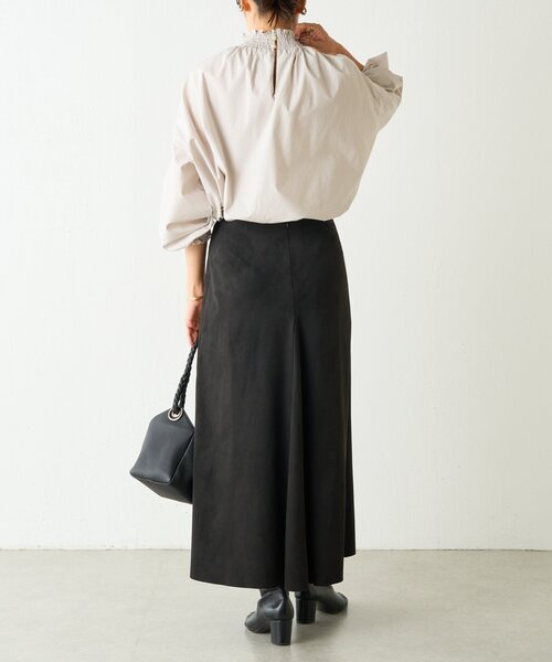 BEARDSLEY（ビアズリー）の「シャーリングハイネックシャツ（シャツ/ブラウス・レディース・グレー/ブラック・FREE）」の6枚目の写真