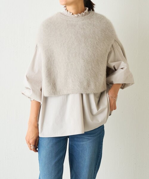 BEARDSLEY（ビアズリー）の「シャーリングハイネックシャツ（シャツ/ブラウス・レディース・グレー/ブラック・FREE）」の11枚目の写真