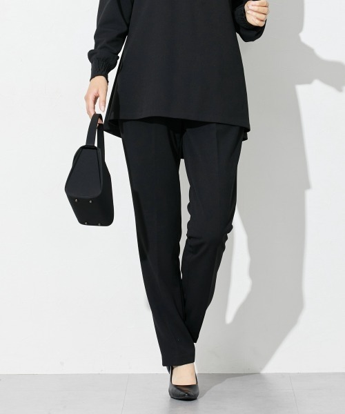 slattgir（スラットジール）の「高身長　【礼服】カットジョーゼットセットアップ（ブラウス＋テーパードパンツ）（ウォッシャブル・形態安定）（トールサイズ）（スーツセット・レディース・ブラック・TL/TM/TLL/T3L/T4L/T5L）」の10枚目の写真