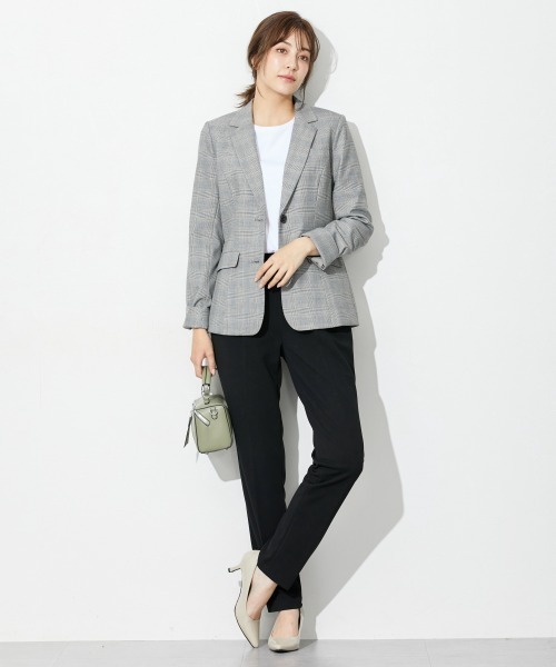 slattgir（スラットジール）の「高身長　【礼服】カットジョーゼットセットアップ（ブラウス＋テーパードパンツ）（ウォッシャブル・形態安定）（トールサイズ）（スーツセット・レディース・ブラック・TL/TM/TLL/T3L/T4L/T5L）」の17枚目の写真