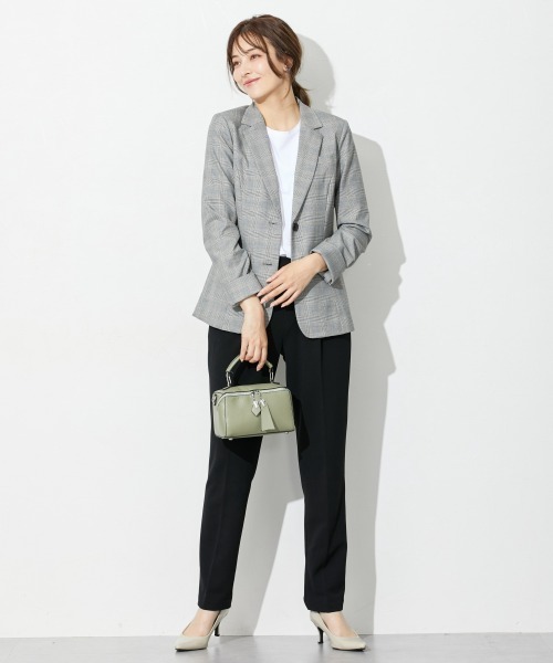 slattgir（スラットジール）の「高身長　【礼服】カットジョーゼットセットアップ（ブラウス＋テーパードパンツ）（ウォッシャブル・形態安定）（トールサイズ）（スーツセット・レディース・ブラック・TL/TM/TLL/T3L/T4L/T5L）」の19枚目の写真