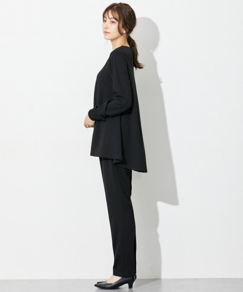 slattgir（スラットジール）の「高身長　【礼服】カットジョーゼットセットアップ（ブラウス＋テーパードパンツ）（ウォッシャブル・形態安定）（トールサイズ）（スーツセット・レディース・ブラック・TL/TM/TLL/T3L/T4L/T5L）」の22枚目の写真