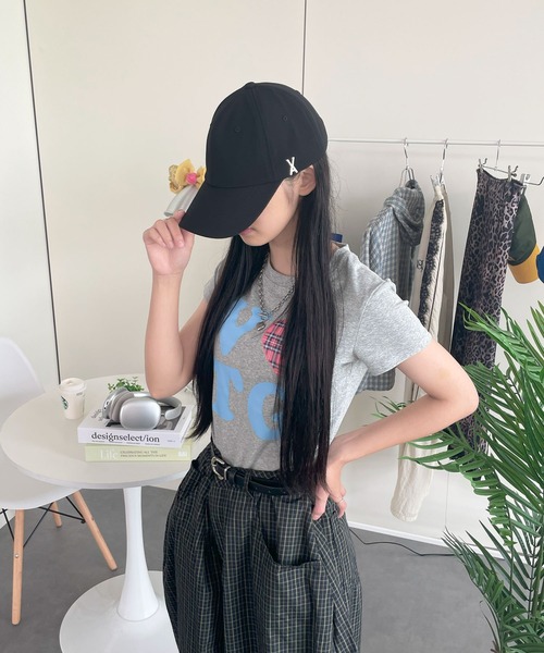 VARZAR（バザール）の「VARZAR/バザール stud over fit ball cap / スタッドオーバーフィットボールキャップ（キャップ・レディース・ベージュ系2/ブラック系1/ピンク系1/ピンク系2/ベージュ系1/ブラック系2・FREE）」の9枚目の写真