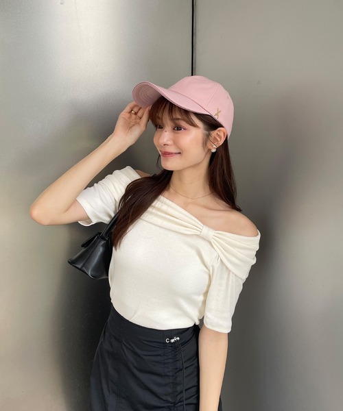 VARZAR（バザール）の「VARZAR/バザール stud over fit ball cap / スタッドオーバーフィットボールキャップ（キャップ・レディース・ベージュ系2/ブラック系1/ピンク系1/ピンク系2/ベージュ系1/ブラック系2・FREE）」の11枚目の写真