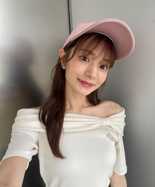 VARZAR（バザール）の「VARZAR/バザール stud over fit ball cap / スタッドオーバーフィットボールキャップ（キャップ・レディース・ベージュ系2/ブラック系1/ピンク系1/ピンク系2/ベージュ系1/ブラック系2・FREE）」の12枚目の写真