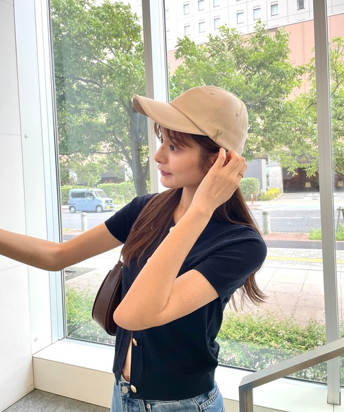 VARZAR（バザール）の「VARZAR/バザール stud over fit ball cap / スタッドオーバーフィットボールキャップ（キャップ・レディース・ベージュ系2/ブラック系1/ピンク系1/ピンク系2/ベージュ系1/ブラック系2・FREE）」の14枚目の写真