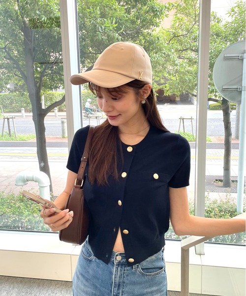 VARZAR（バザール）の「VARZAR/バザール stud over fit ball cap / スタッドオーバーフィットボールキャップ（キャップ・レディース・ベージュ系2/ブラック系1/ピンク系1/ピンク系2/ベージュ系1/ブラック系2・FREE）」の15枚目の写真