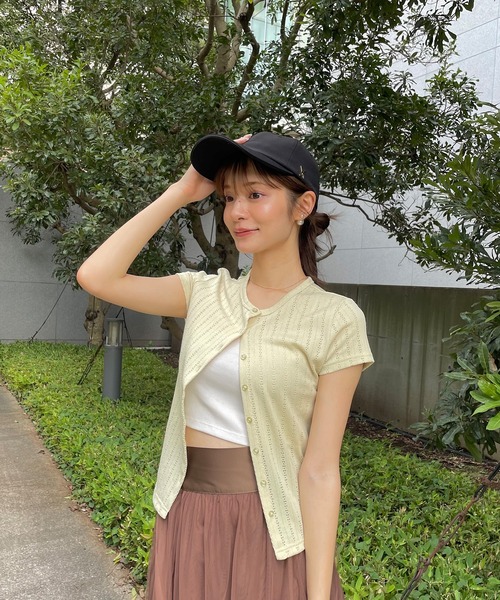 VARZAR（バザール）の「VARZAR/バザール stud over fit ball cap / スタッドオーバーフィットボールキャップ（キャップ・レディース・ベージュ系2/ブラック系1/ピンク系1/ピンク系2/ベージュ系1/ブラック系2・FREE）」の21枚目の写真