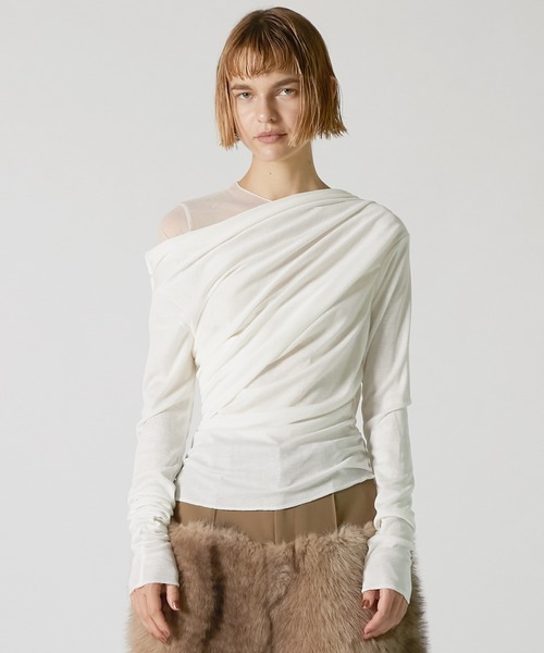 PRANK PROJECT ウールブレンドジャージトップ チャコールグレー ウールブレンドジャージトップ / Wool Blend Jersey Top（その他