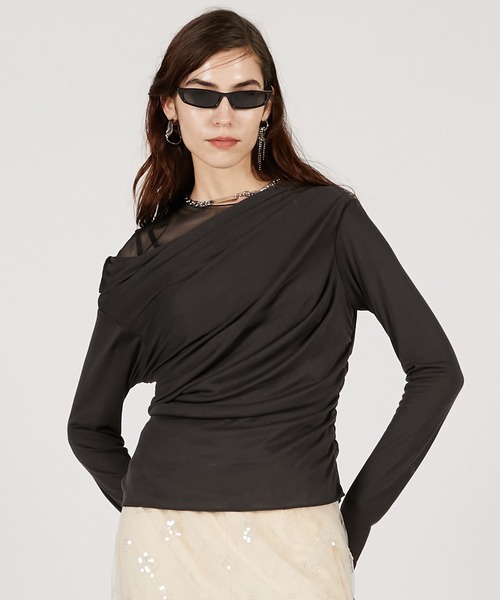 PRANK PROJECT ウールブレンドジャージトップ チャコールグレー ウールブレンドジャージトップ / Wool Blend Jersey Top（その他