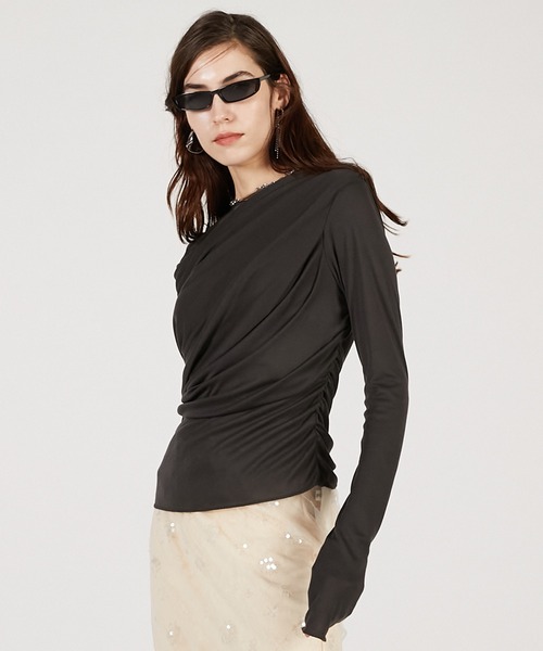 PRANK PROJECT ウールブレンドジャージトップ チャコールグレー ウールブレンドジャージトップ / Wool Blend Jersey Top（その他