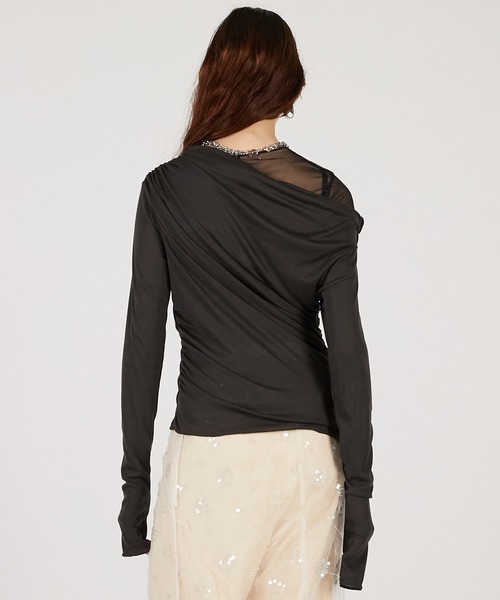 PRANK PROJECT ウールブレンドジャージトップ チャコールグレー ウールブレンドジャージトップ / Wool Blend Jersey Top（その他