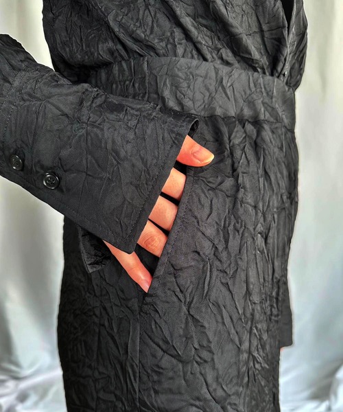 G.V.G.V.（ジーヴィージーヴィー）の「WRINKLE SATIN SKIRT（スカート・レディース・セージグリーン/ブラック・36/38）」の5枚目の写真