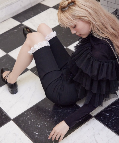 etre loin(エトルワン)の「Hem lace sabrina pants(その他パンツ・レディース・グレー/ブラック/ブラウン・M)」の2枚目の写真
