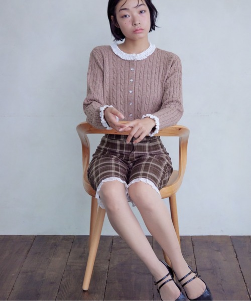 etre loin(エトルワン)の「Hem lace sabrina pants(その他パンツ・レディース・グレー/ブラック/ブラウン・M)」の10枚目の写真