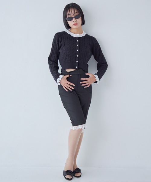 etre loin(エトルワン)の「Hem lace sabrina pants(その他パンツ・レディース・グレー/ブラック/ブラウン・M)」の13枚目の写真