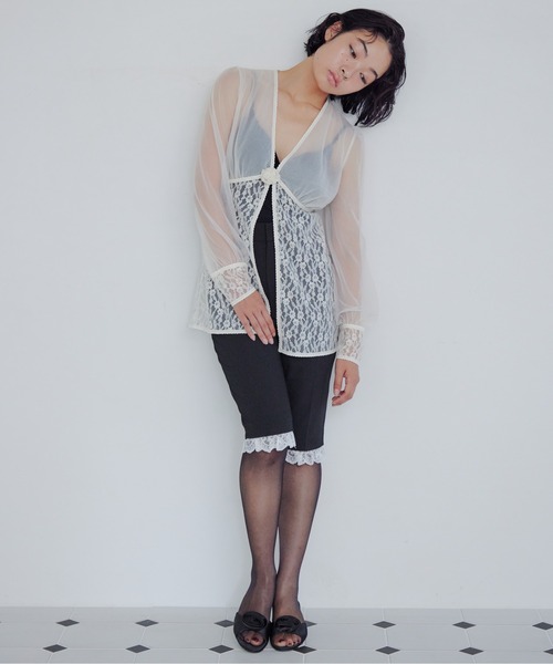 etre loin(エトルワン)の「Hem lace sabrina pants(その他パンツ・レディース・グレー/ブラック/ブラウン・M)」の4枚目の写真