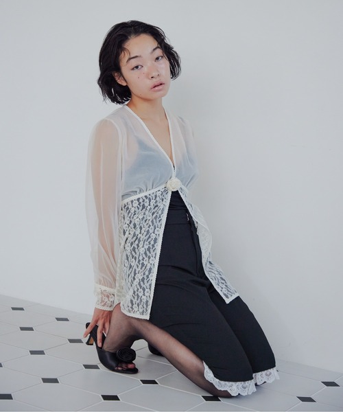 etre loin(エトルワン)の「Hem lace sabrina pants(その他パンツ・レディース・グレー/ブラック/ブラウン・M)」の19枚目の写真