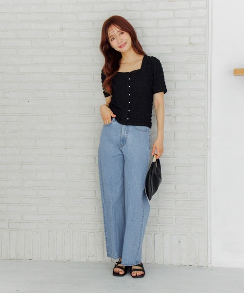 mysty woman（ミスティウーマン）の「【LE VERNIS】トライアングルBAG 574317（ハンドバッグ・レディース・ブラック/ベージュ・FREE）」の7枚目の写真