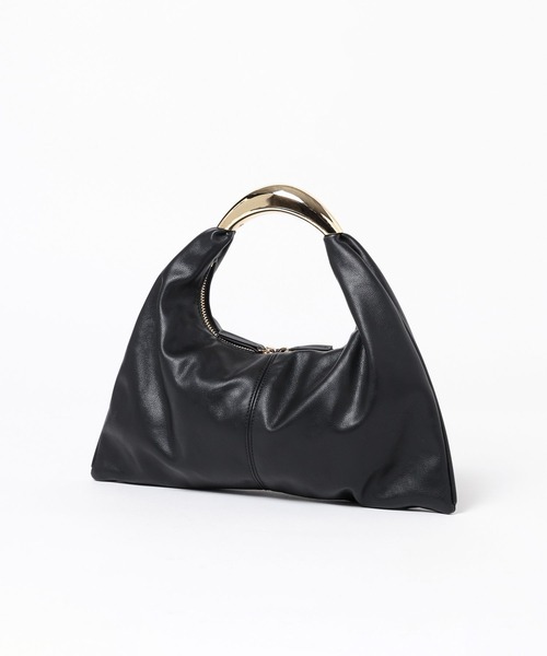 mysty woman（ミスティウーマン）の「【LE VERNIS】トライアングルBAG 574317（ハンドバッグ・レディース・ブラック/ベージュ・FREE）」の9枚目の写真